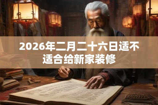 2026年二月二十六日适不适合给新家装修 2026年二月二十六日适不适合给新家装修