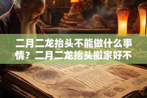 二月二龙抬头不能做什么事情？二月二龙抬头搬家好不好？