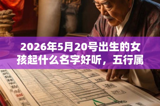 2026年5月20号出生的女孩起什么名字好听，五行属什么