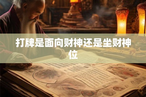 打牌是面向财神还是坐财神位