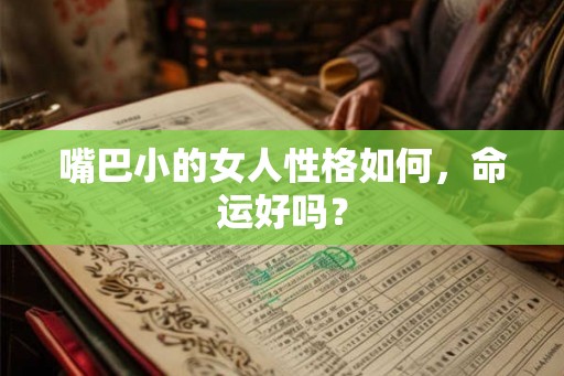 嘴巴小的女人性格如何，命运好吗？