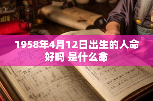 1958年4月12日出生的人命好吗 是什么命