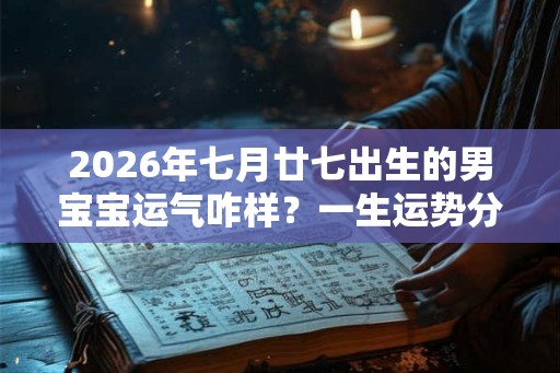 2026年七月廿七出生的男宝宝运气咋样？一生运势分析