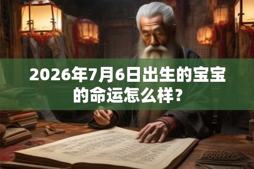 2026年7月6日出生的宝宝的命运怎么样？