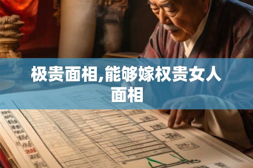 极贵面相,能够嫁权贵女人面相