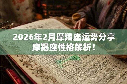 2026年2月摩羯座运势分享摩羯座性格解析！