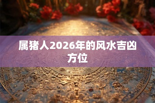 属猪人2026年的风水吉凶方位
