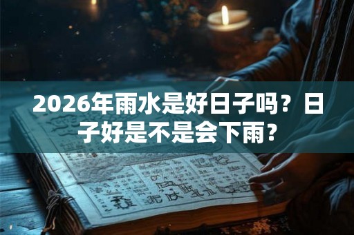 2026年雨水是好日子吗？日子好是不是会下雨？