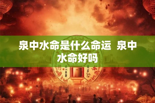 泉中水命是什么命运 泉中水命好吗 泉中水命是什么命运 泉中水命好吗