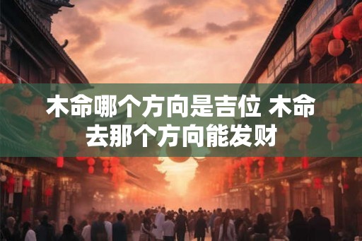 木命哪个方向是吉位 木命去那个方向能发财
