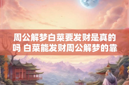 周公解梦白菜要发财是真的吗 白菜能发财周公解梦的靠谱吗 周公解梦白菜要发财是真的吗 白菜能发财周公解梦的靠谱吗