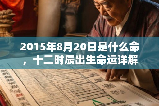 2015年8月20日是什么命,十二时辰出生命运详解 2015年8月20日是什么命,十二时辰出生命运详解