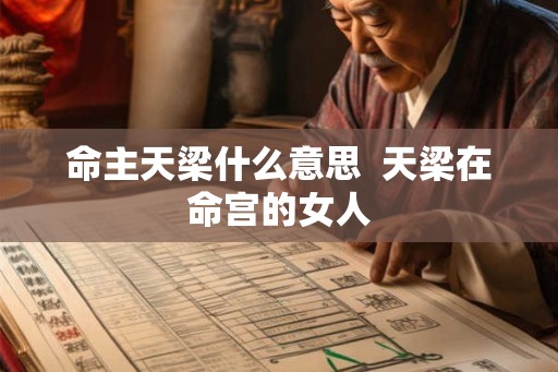 命主天梁什么意思  天梁在命宫的女人