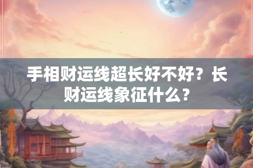 手相财运线超长好不好？长财运线象征什么？