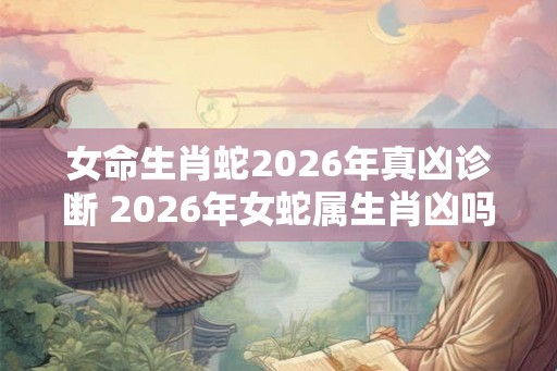 女命生肖蛇2026年真凶诊断 2026年女蛇属生肖凶吗
