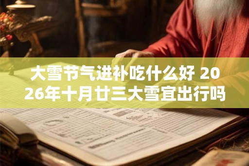 大雪节气进补吃什么好 2026年十月廿三大雪宜出行吗