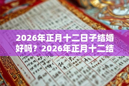 2026年正月十二日子结婚好吗？2026年正月十二结婚几点好？