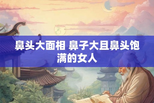 鼻头大面相 鼻子大且鼻头饱满的女人