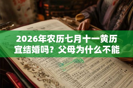 2026年农历七月十一黄历宜结婚吗？父母为什么不能坐婚车