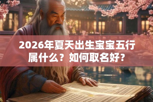 2026年夏天出生宝宝五行属什么？如何取名好？