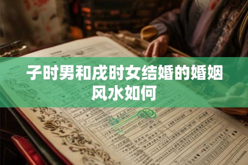 子时男和戌时女结婚的婚姻风水如何