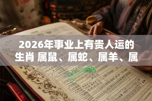 2026年事业上有贵人运的生肖 属鼠、属蛇、属羊、属猪 2026年事业上有贵人运的生肖 属鼠、属蛇、属羊、属猪