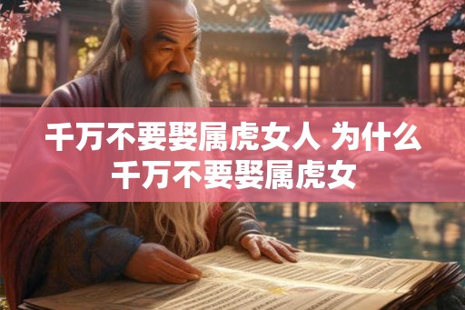 千万不要娶属虎女人 为什么千万不要娶属虎女