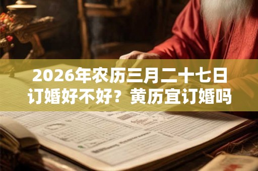 2026年农历三月二十七日订婚好不好？黄历宜订婚吗？
