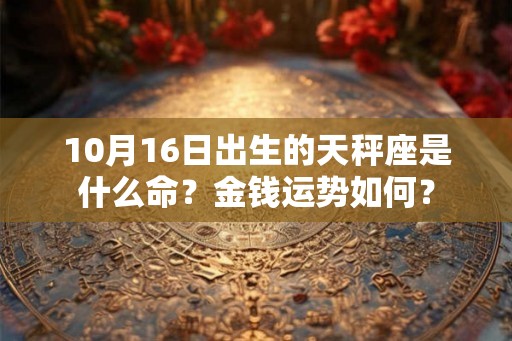 10月16日出生的天秤座是什么命？金钱运势如何？