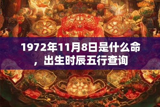 1972年11月8日是什么命，出生时辰五行查询