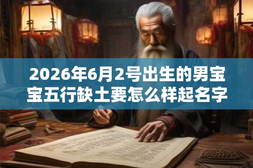 2026年6月2号出生的男宝宝五行缺土要怎么样起名字