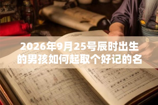 2026年9月25号辰时出生的男孩如何起取个好记的名字和五行属性