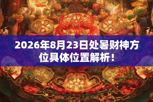 2026年8月23日处暑财神方位具体位置解析！