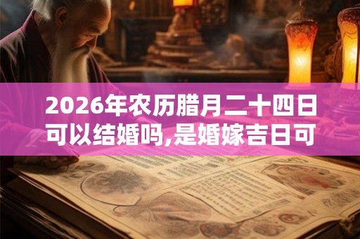 2026年农历腊月二十四日可以结婚吗,是婚嫁吉日可以结婚 2026年农历腊月二十四日可以结婚吗,是婚嫁吉日可以结婚
