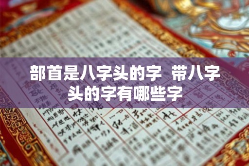 部首是八字头的字  带八字头的字有哪些字