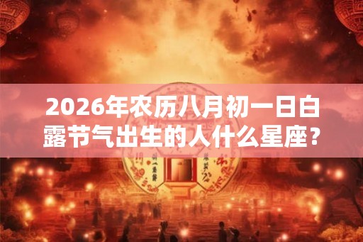 2026年农历八月初一日白露节气出生的人什么星座？