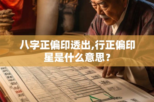 八字正偏印透出,行正偏印星是什么意思？