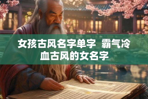 女孩古风名字单字  霸气冷血古风的女名字
