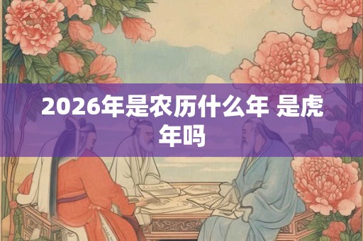 2026年是农历什么年 是虎年吗