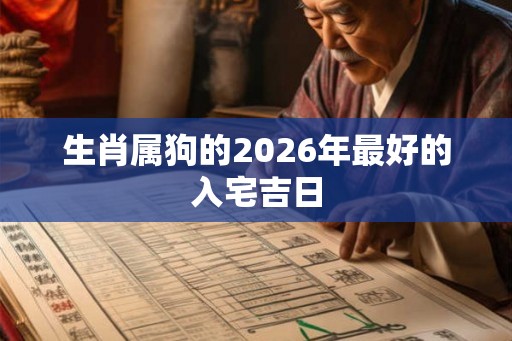 生肖属狗的2026年最好的入宅吉日