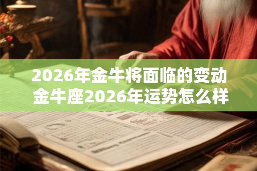 2026年金牛将面临的变动 金牛座2026年运势怎么样