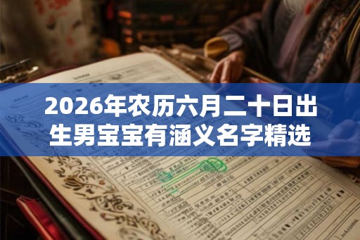 2026年农历六月二十日出生男宝宝有涵义名字精选