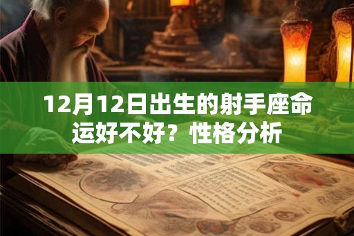 12月12日出生的射手座命运好不好？性格分析