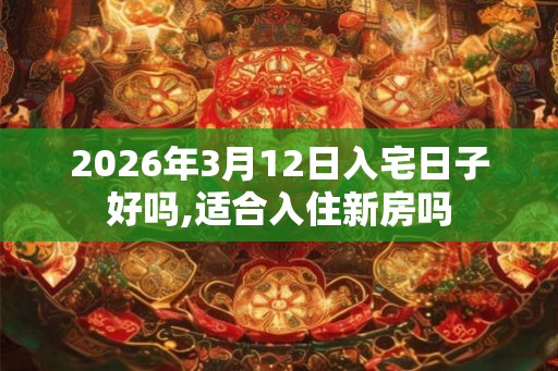 2026年3月12日入宅日子好吗,适合入住新房吗
