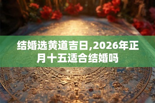 结婚选黄道吉日,2026年正月十五适合结婚吗