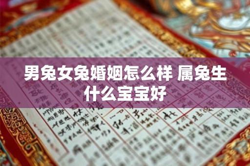 男兔女兔婚姻怎么样 属兔生什么宝宝好 男兔女兔婚姻怎么样 属兔生什么宝宝好