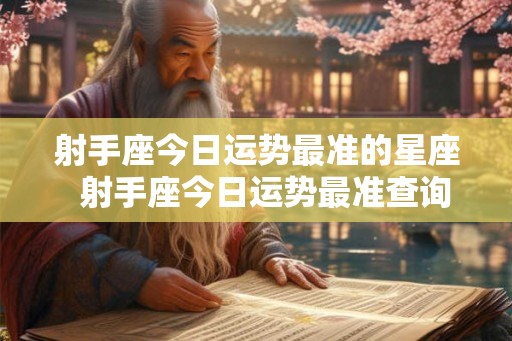 射手座今日运势最准的星座  射手座今日运势最准查询