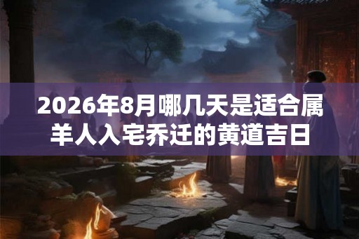 2026年8月哪几天是适合属羊人入宅乔迁的黄道吉日