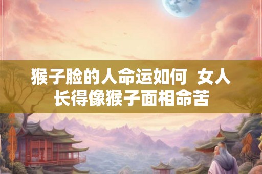 猴子脸的人命运如何  女人长得像猴子面相命苦