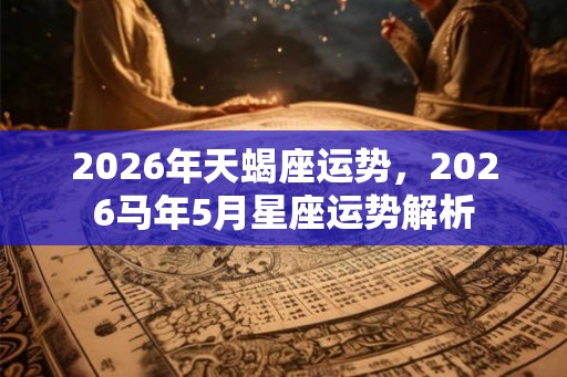 2026年天蝎座运势，2026马年5月星座运势解析